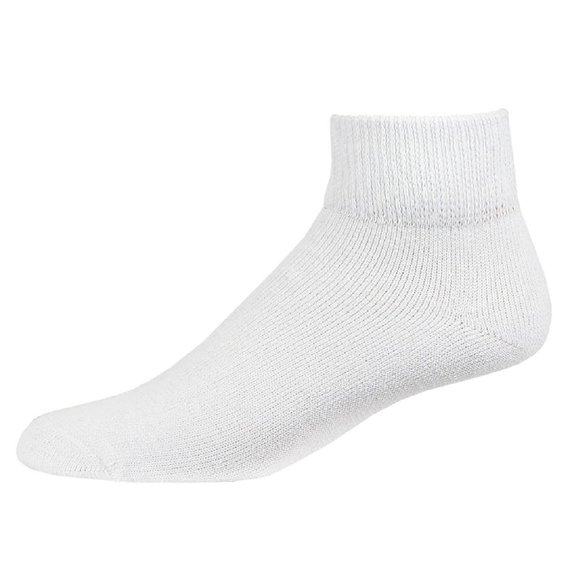 Men's Diabetic Socks -White Quarter Socks Ankle Socks - Set Of 3 Pairs - Picture 3 of 3
